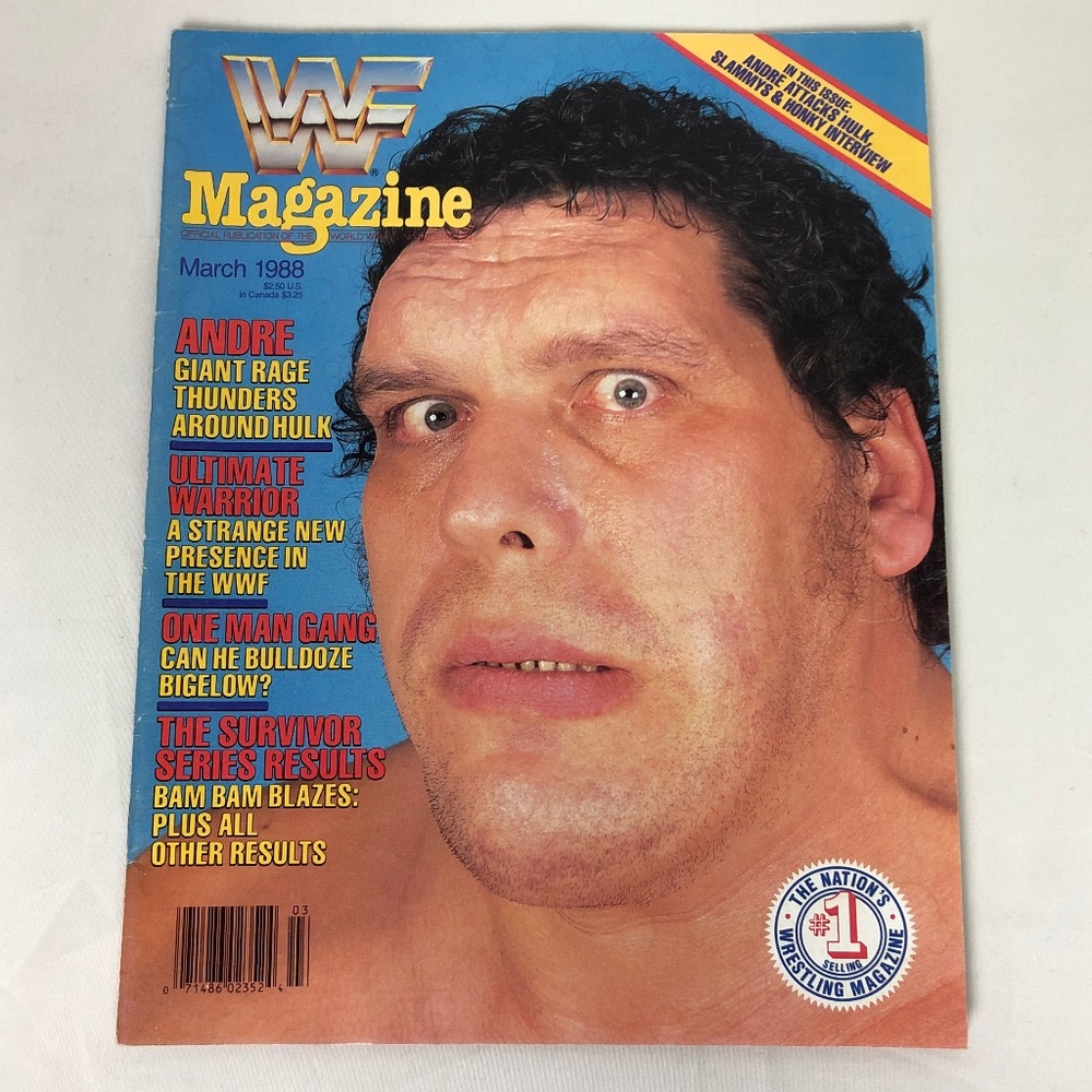 VTG WWF Magazine March 1988 Andre the Giant Cover